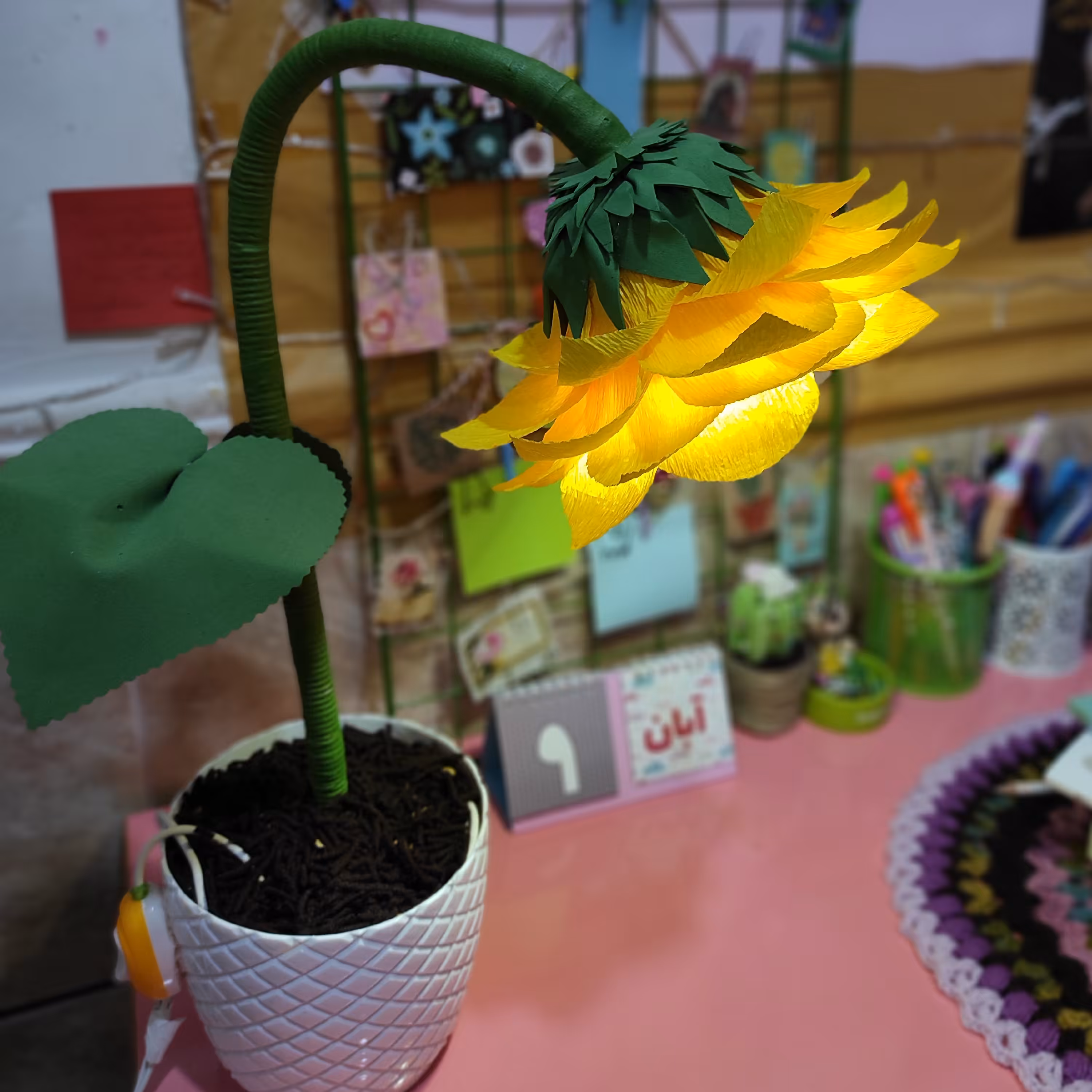 چراغ مطالعه گل آفتابگردان 