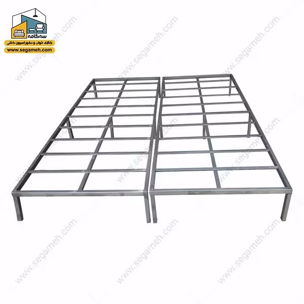 کفی تخت فلزی دو نفره دو تکه