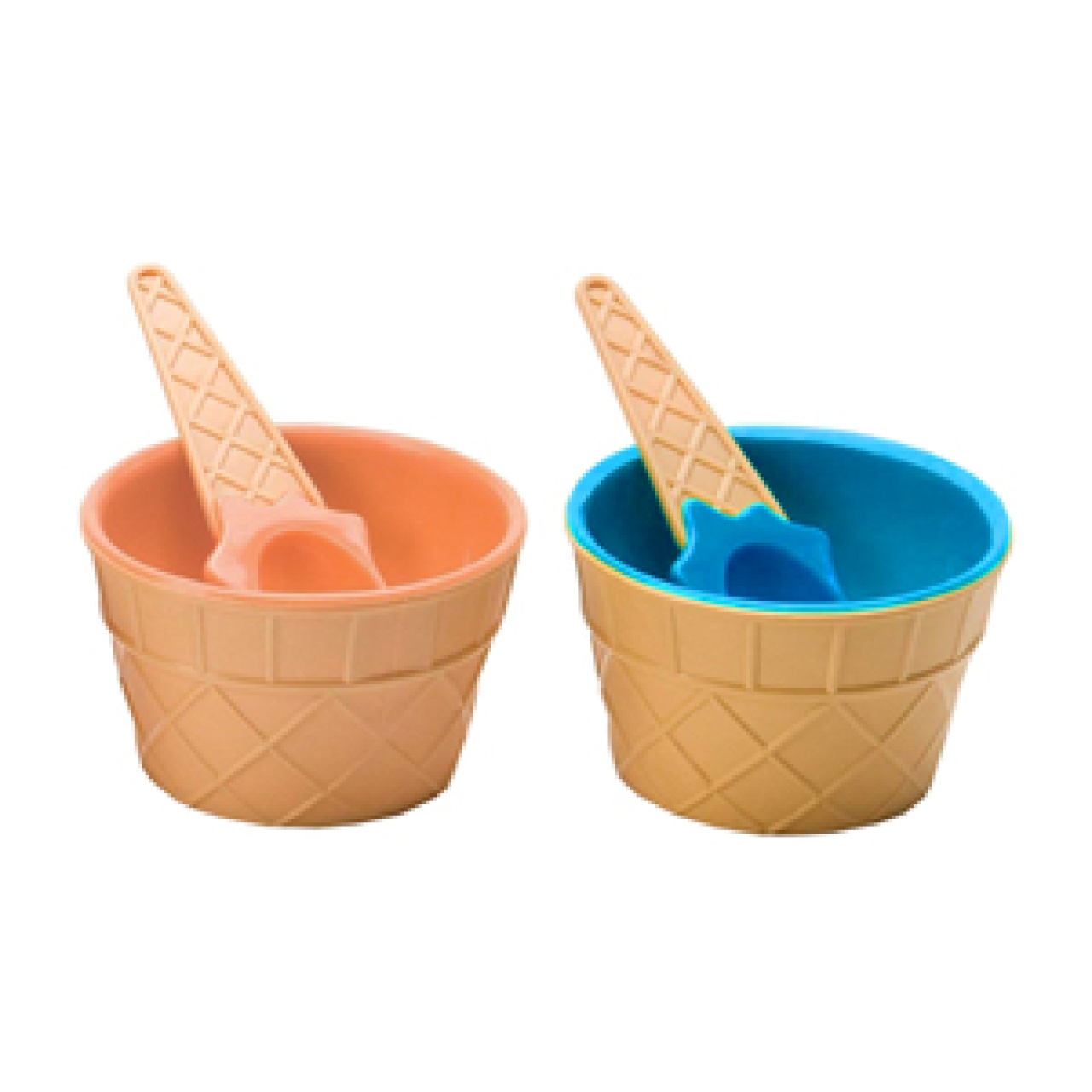 بستنی خوری فانتزی رنگی ICE77 بسته 2 عددی