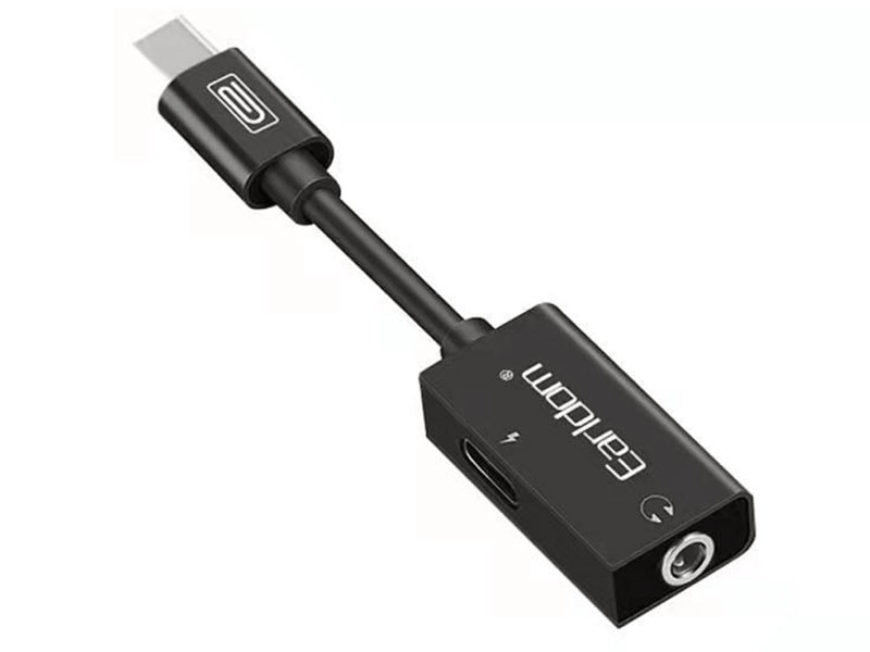 مبدل تایپ‌سی به تایپ‌سی و جک 3.5 میلی‌متری صدا ارلدام Earldom ET-OT32C Type-C to 3,5mm   Type-C 12cm