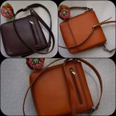 کیف اسپرت( یکطرفه) چرم طبیعی دست دوز