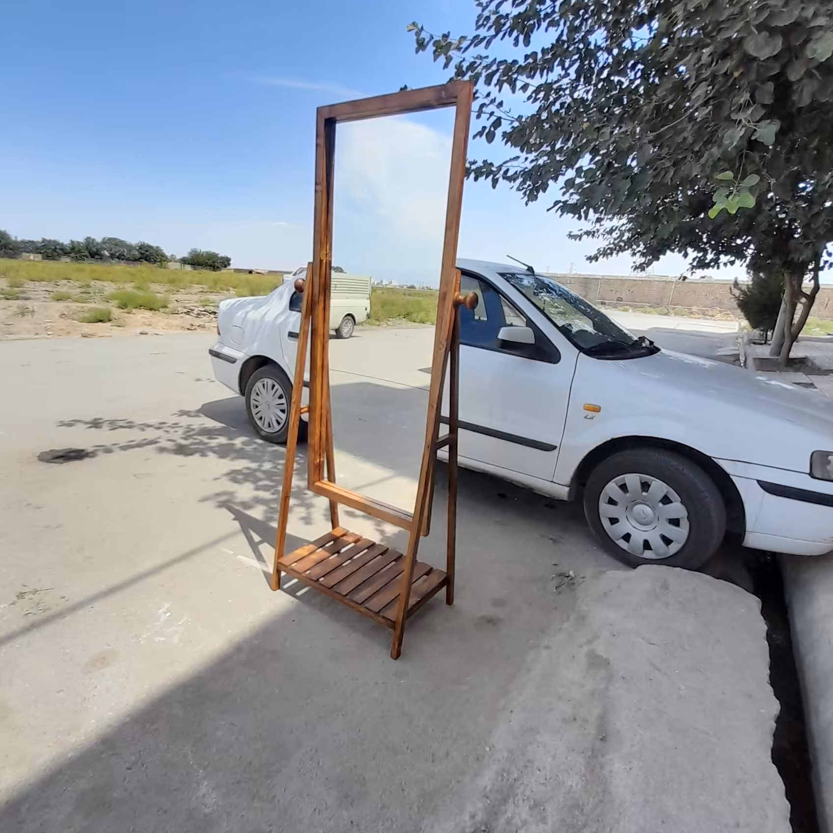قاب آینه قدی  چوبی 