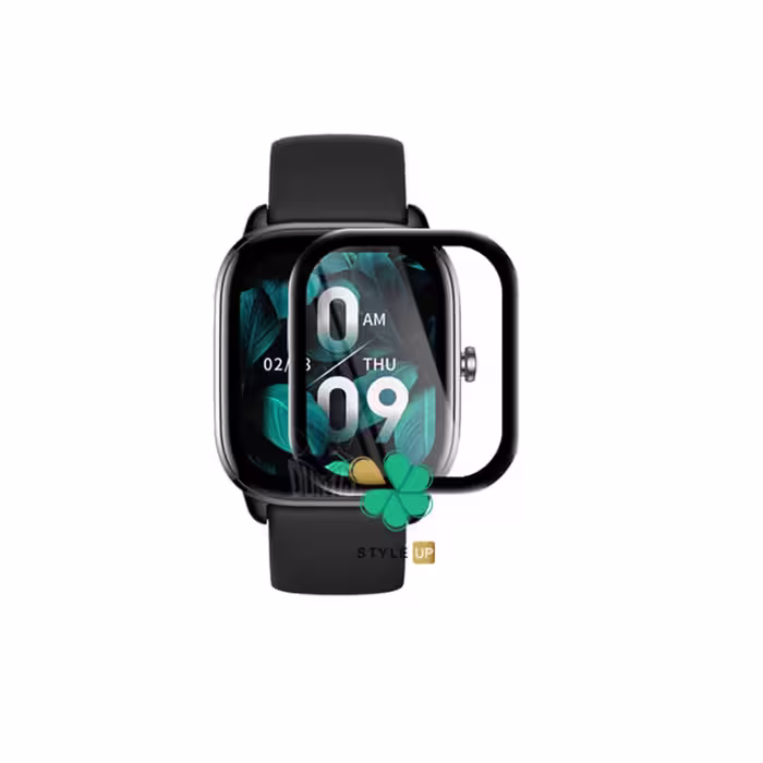 محافظ صفحه ساعت سرامیکی دور مشکی مناسب شیائومی Amazfit GTS 4 Mini