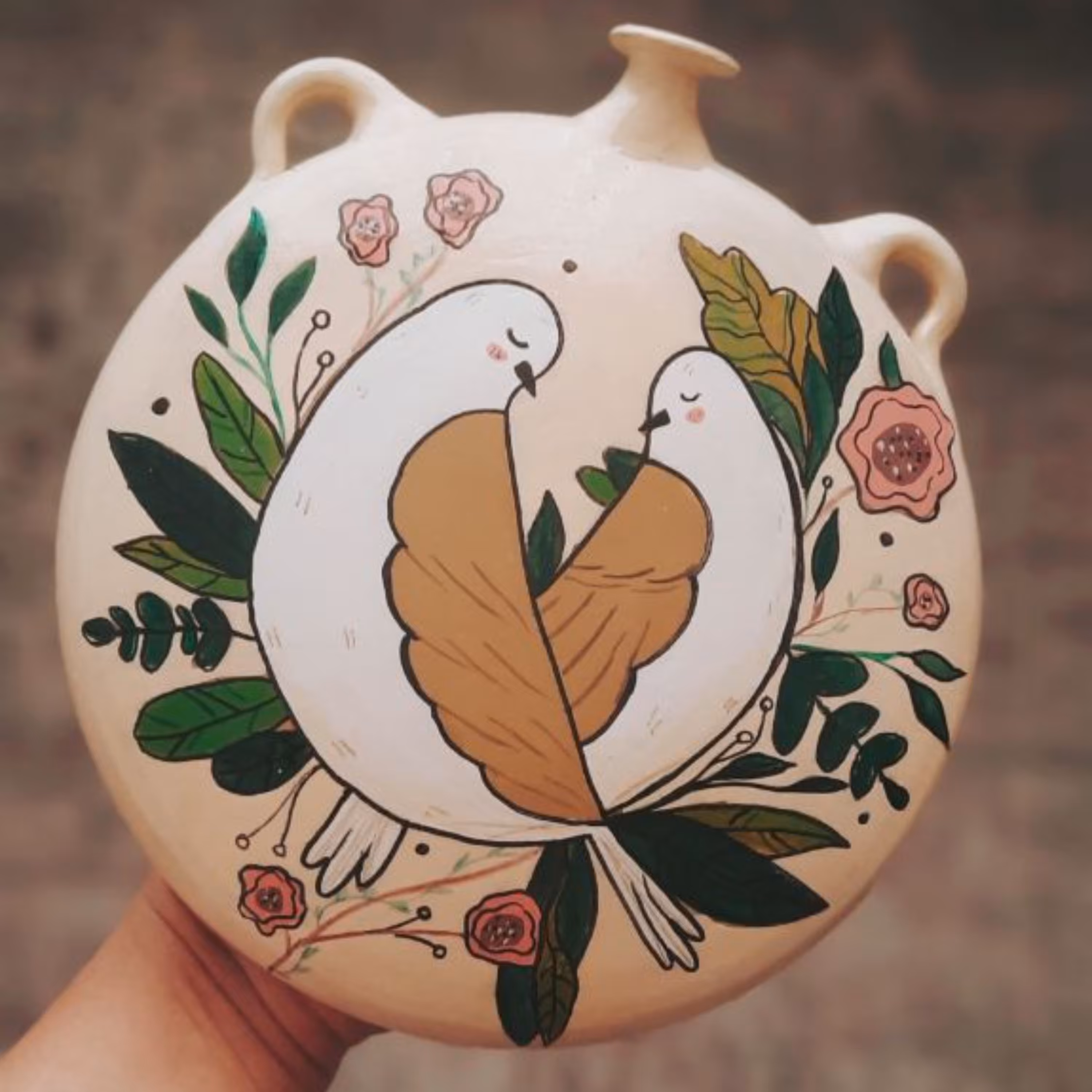 گلدان دیواری سفالی سایز 25