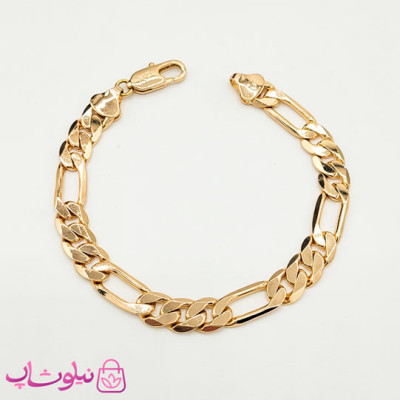 دستبند زنانه مردانه ژوپینگ طرح فیگارو طلایی کد 1991