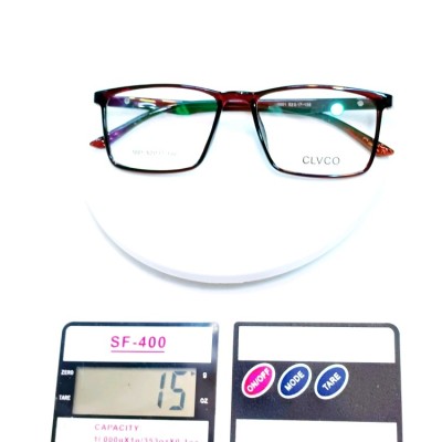 عینک طبی مستطیلی قهوه ای با قابلیت تعویض عدسی های جدید