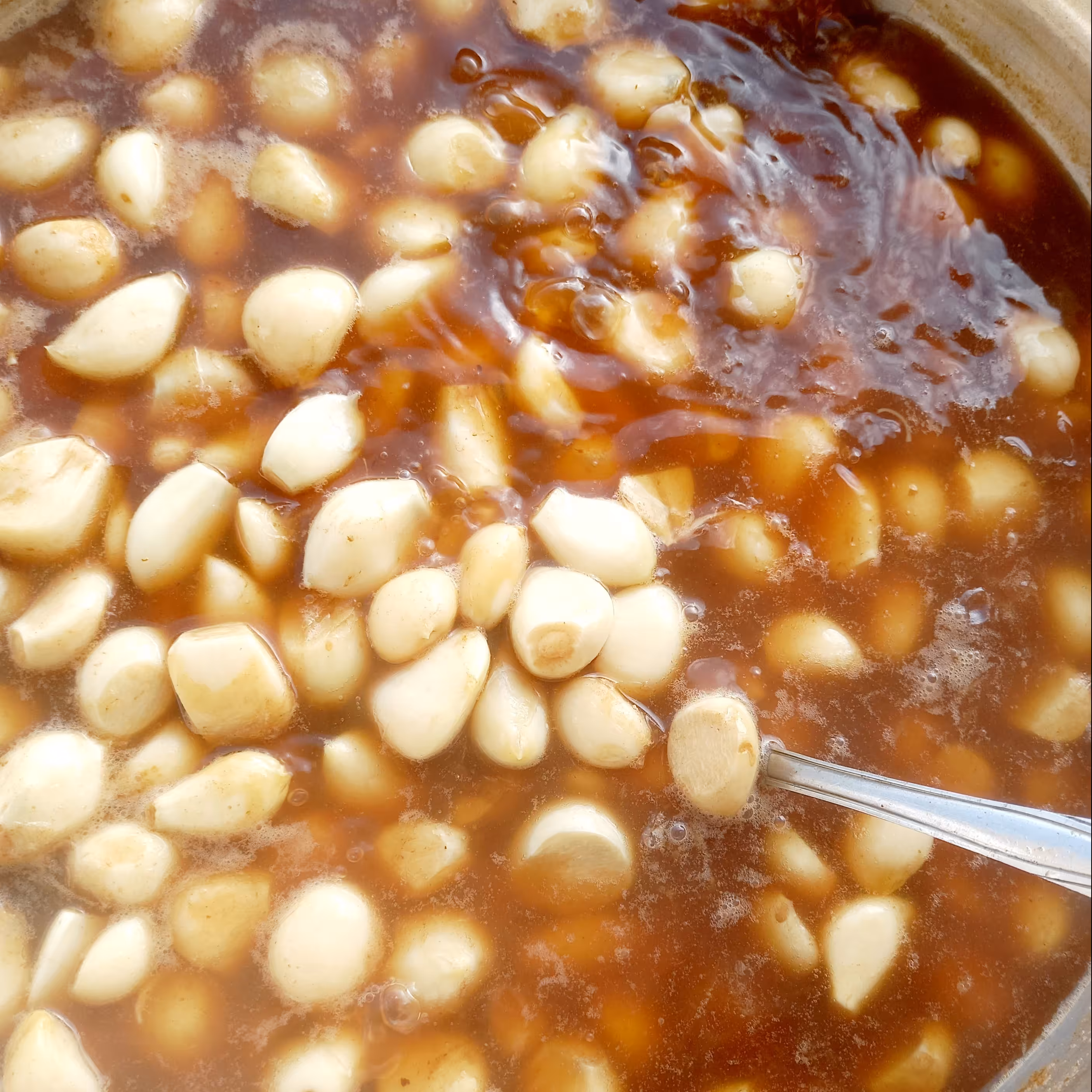 سیر ترشی کاملا خانگی پوست گرفته شده و بهداشتی(850گرم)