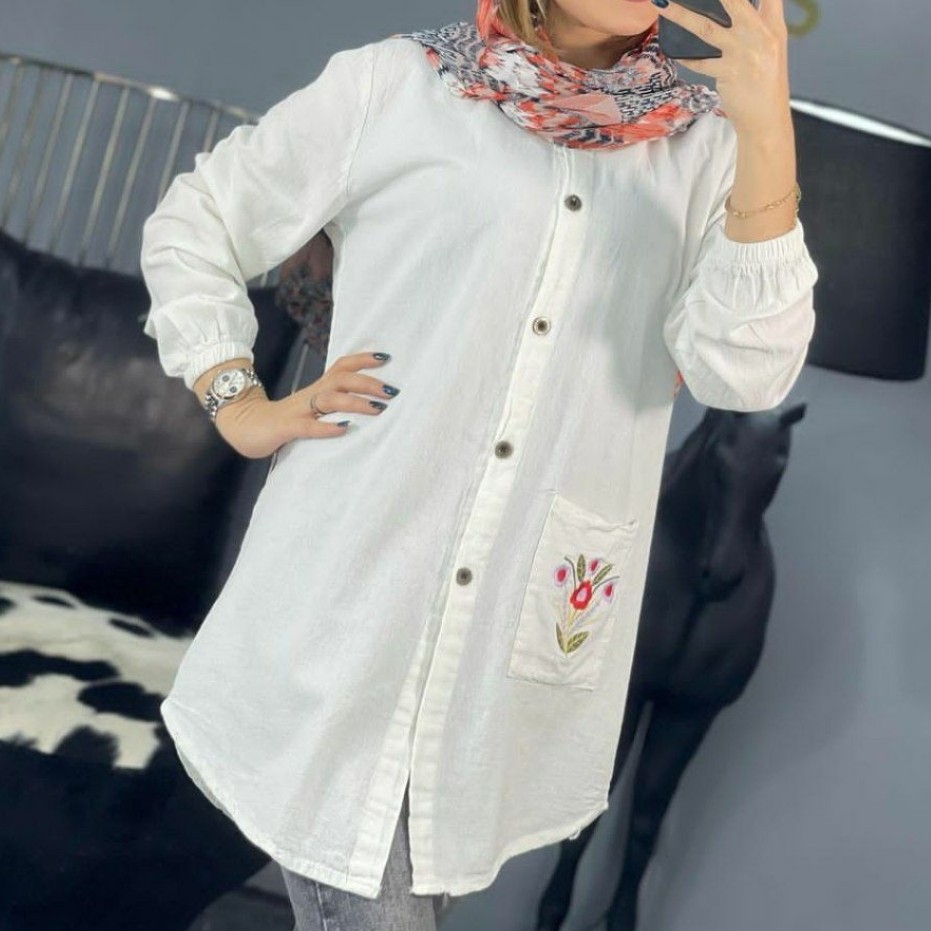 مانتو تک جیب تک گل فرشته