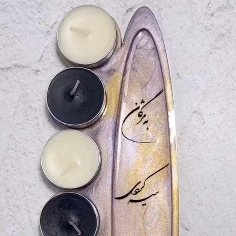 جا عودی و جا شمعی و جا قلمی رزین ، رنگ ب سلیقه مشتری