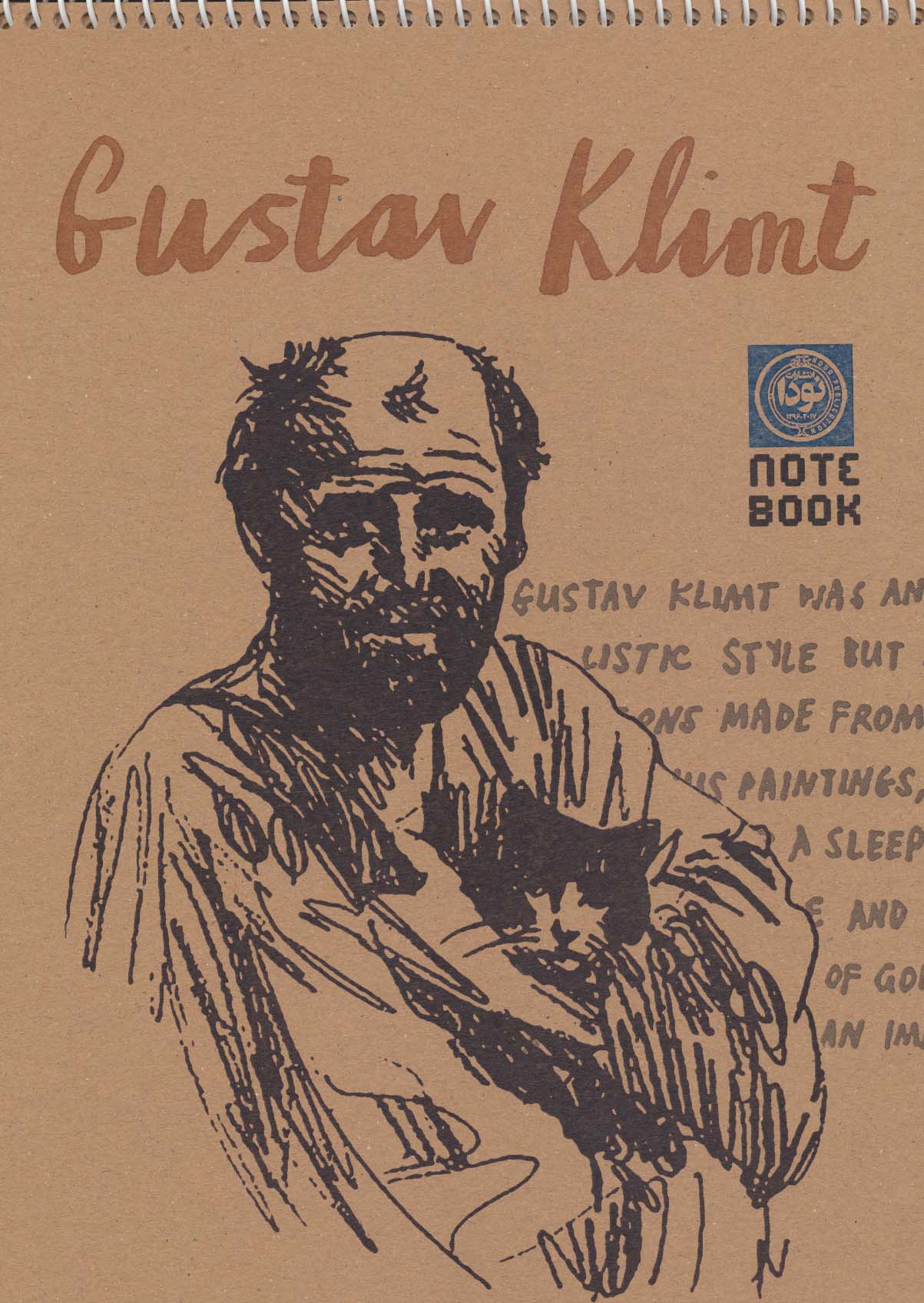 کتاب دفتر طراحی A4 GUSTAV KLIMT