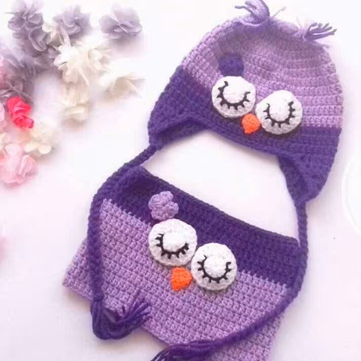 ست کلاه ورینگ طرح جغد خواب الو