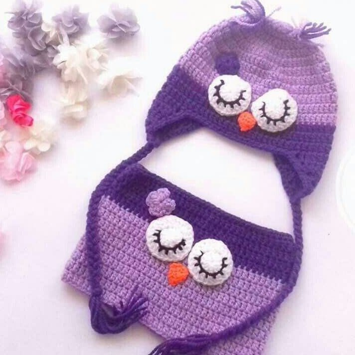 ست کلاه ورینگ طرح جغد خواب الو