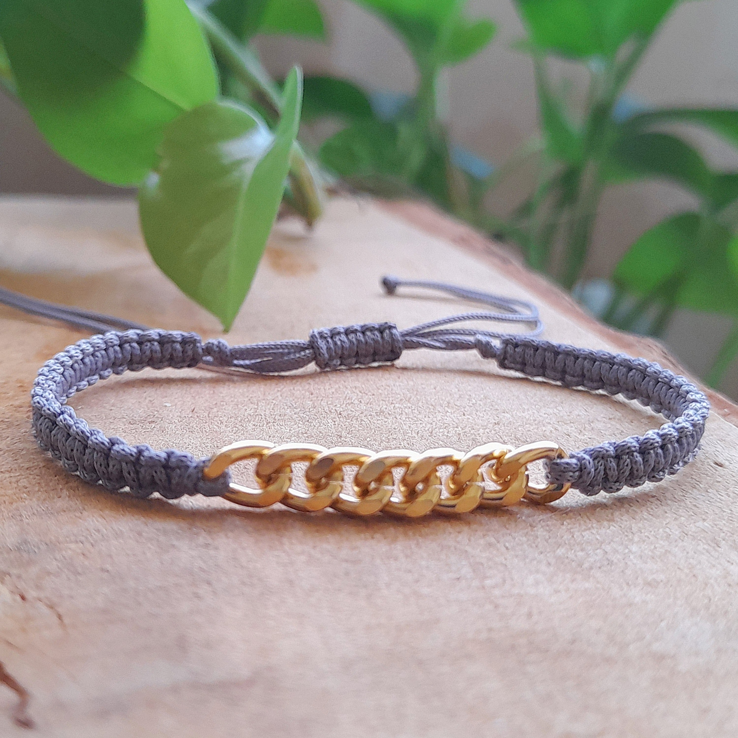 دستبند گره ای کارتیر طلایی رنگ ثابت