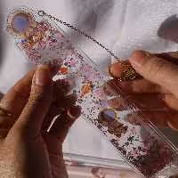 خط کش فانتزی 20 cm آکواریومی فضانورد همراه با آویز سیاره