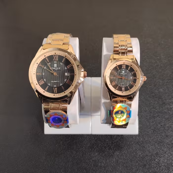 ساعت مچی ست مردانه و زنانه یونیک مسی صفحه مشکی