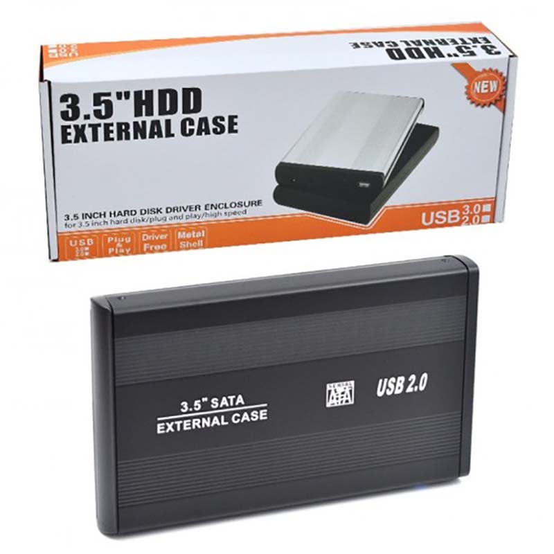 باکس هارد 3٫5 اینچ USB2 فلزی پک سفید نارنجی