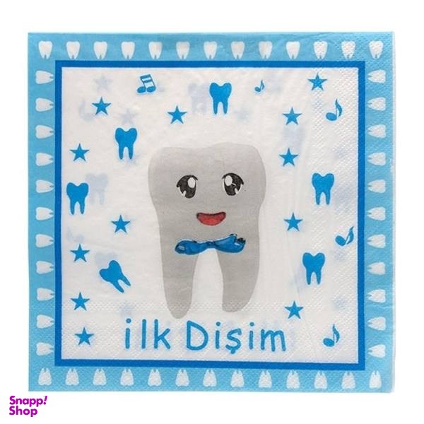 دستمال سفره طرح دندان کد H1 بسته 20 عددی