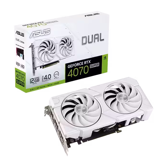 خرید کارت گرافیک ایسوس Dual GeForce RTX 4070 SUPER EVO White OC Edition 12GB
