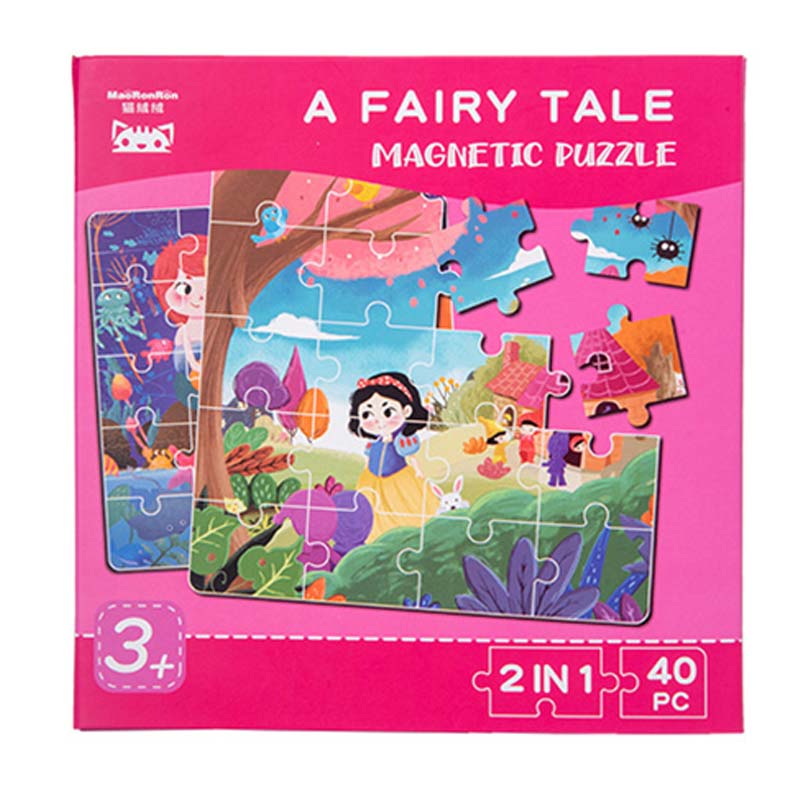 پازل مگنتی 2 در 1 طرح سفید برفی و پری دریایی کد P/980296/E