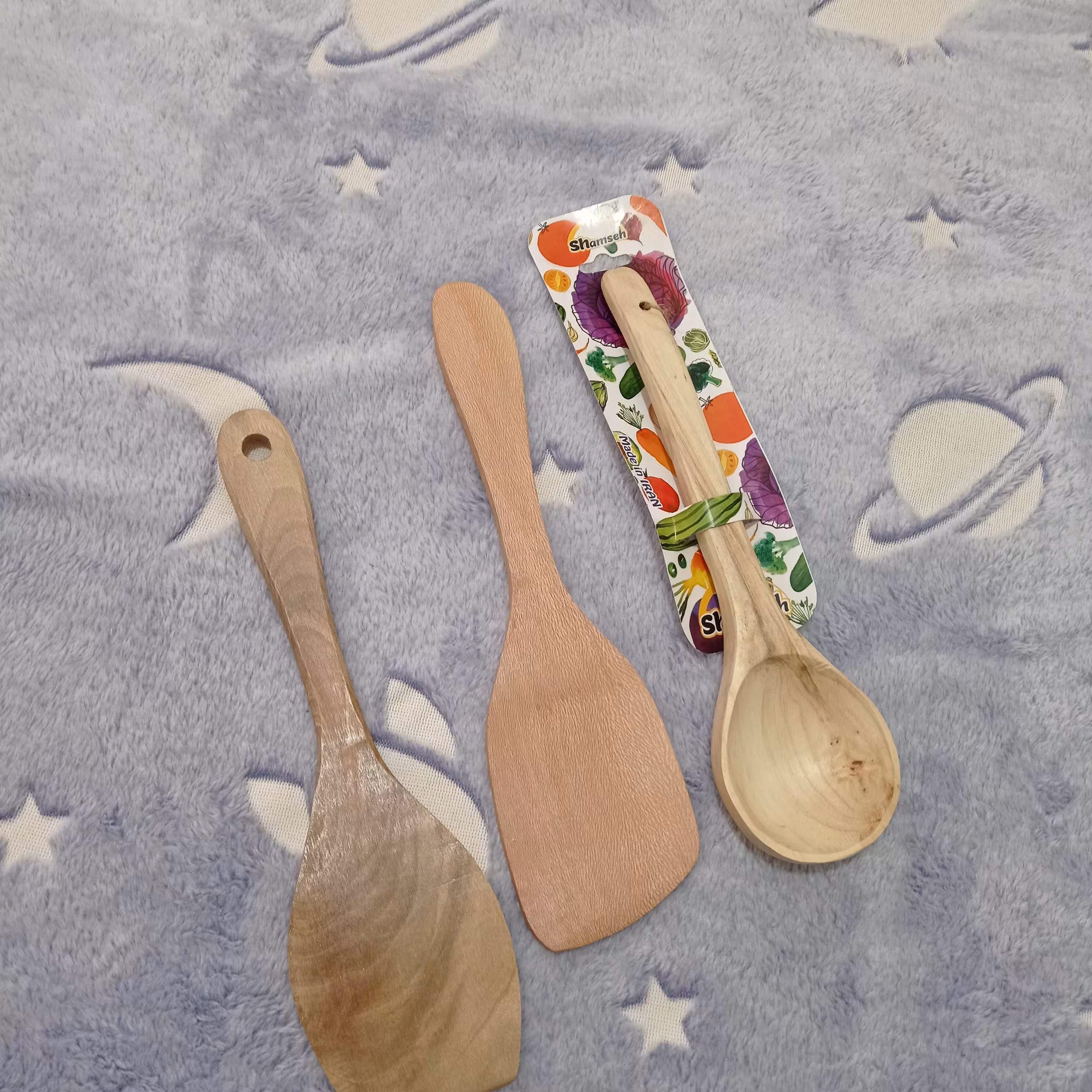 کفگیر چوبی جفتی