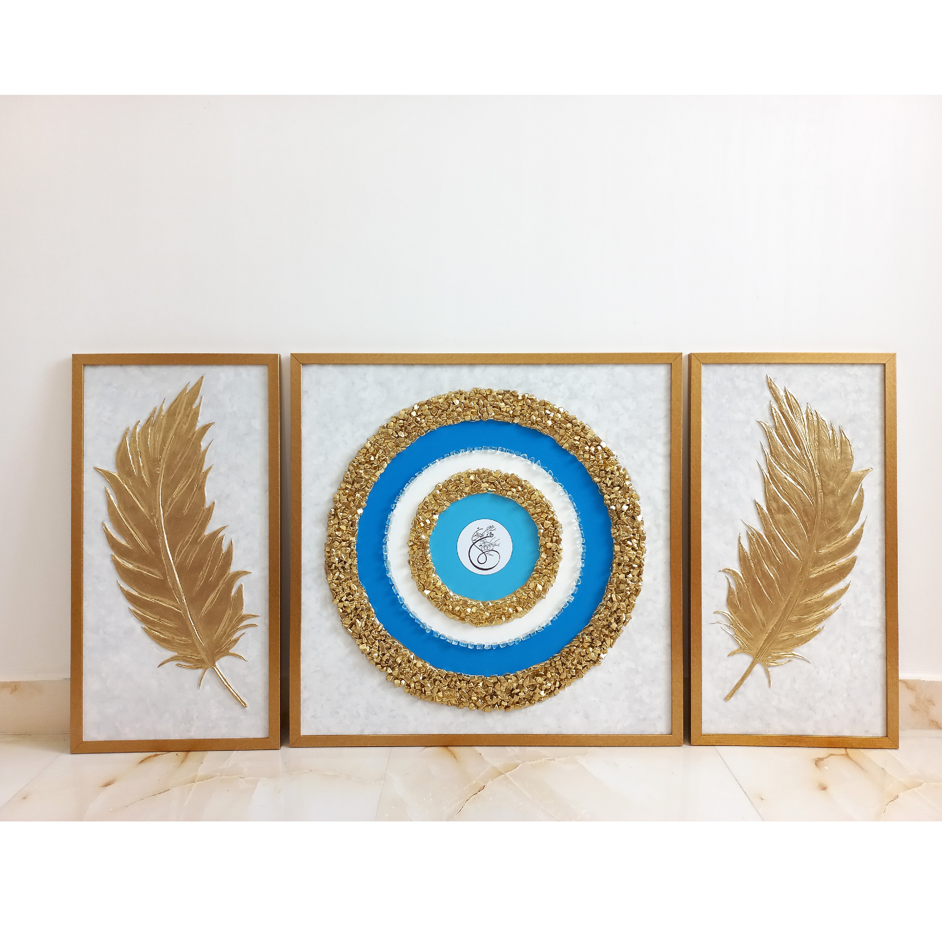 تابلو نقاشی چشم و نظر برجسته سه تکه