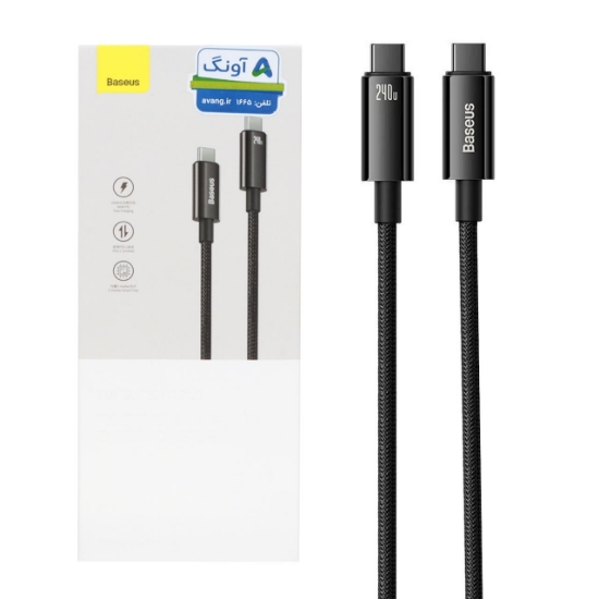کابل تبدیل USB-C به USB-C باسئوس مدل CAWJ040001 طول 1 متر
