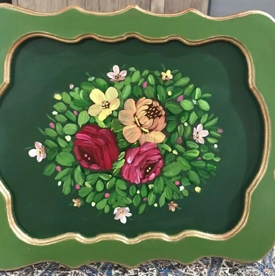 سینی نقاشی مستطیل بزرگ