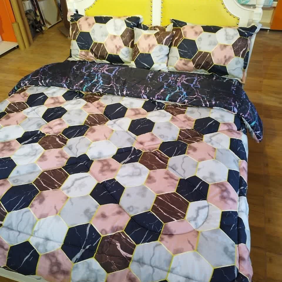 روتختی دونفره  میکرو پنبه کد 358 دو رو طرح زنبوری