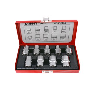 جعبه بکس 9 پارچه E درایو 1/2 اینچ لایت مدل E1200