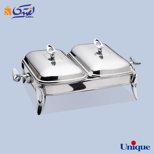 سوفله خوری دو خانه قایقی نقره ای یونیک UN-3852