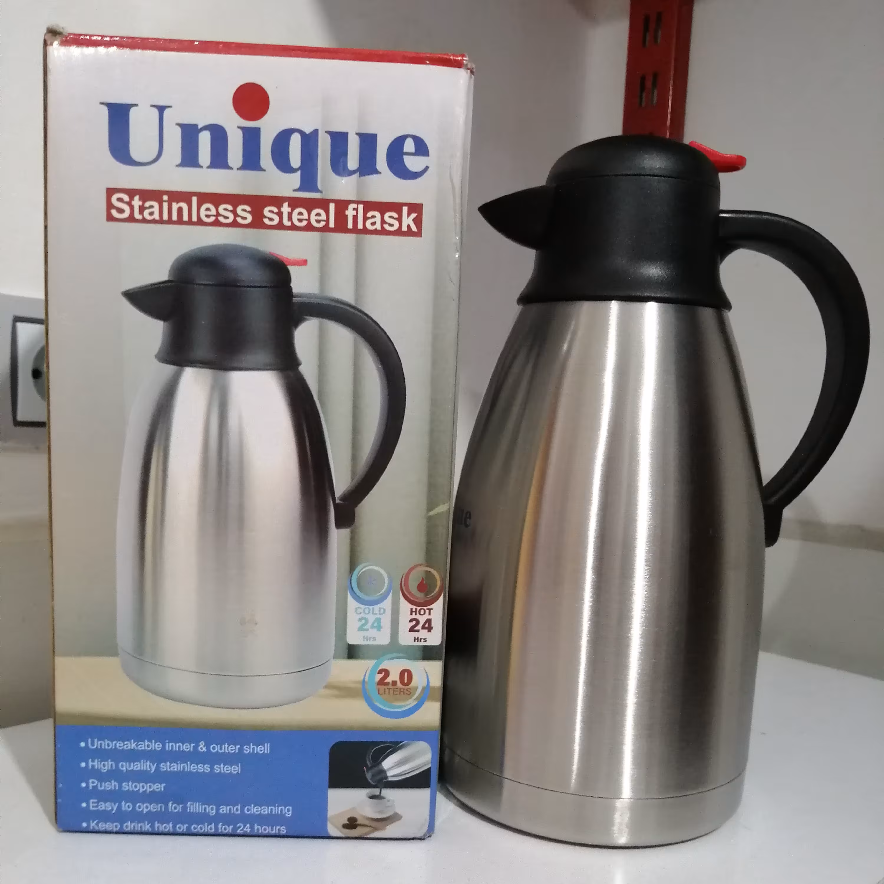فلاسک استیل یونیک حجم 2 لیتری 24 ساعته تضمینی