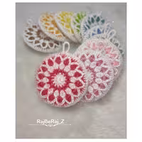 اسکاچ دو رنگ دو رو  زیبا و شیکـــــــ بسته 6 عددی بافته شده با کاموا سوزنی 