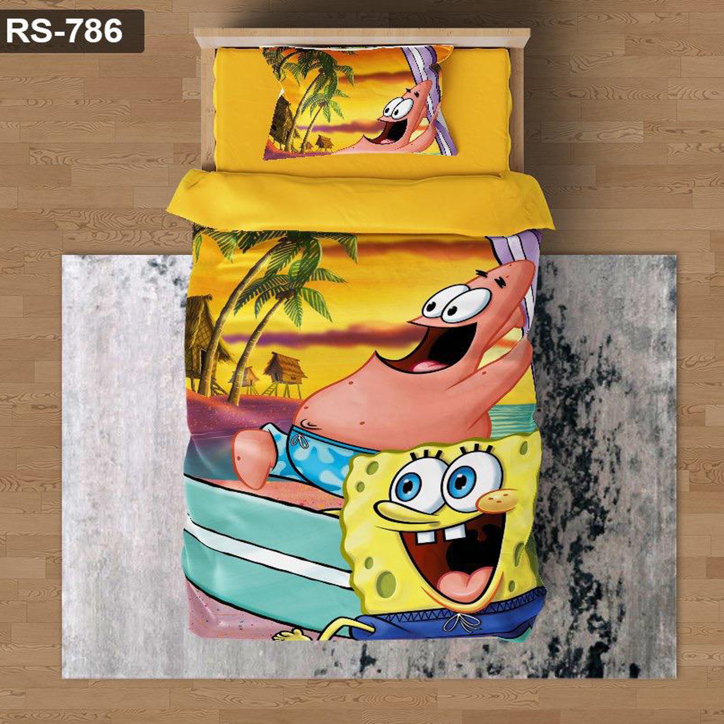 سرویس روتختی 1 نفره تنسل چاپی برندترک لند (Turk Land)  کد rs 786