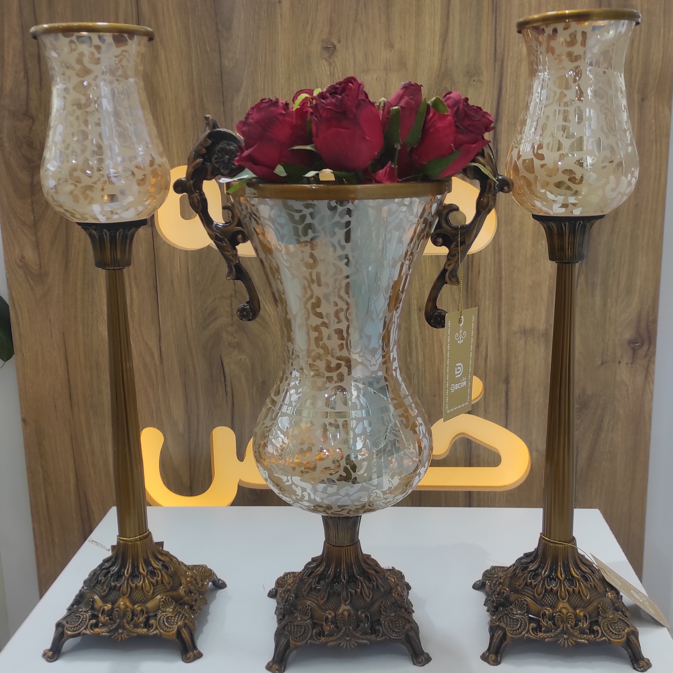  شمعدانی وگلدان کاراملی اریکو