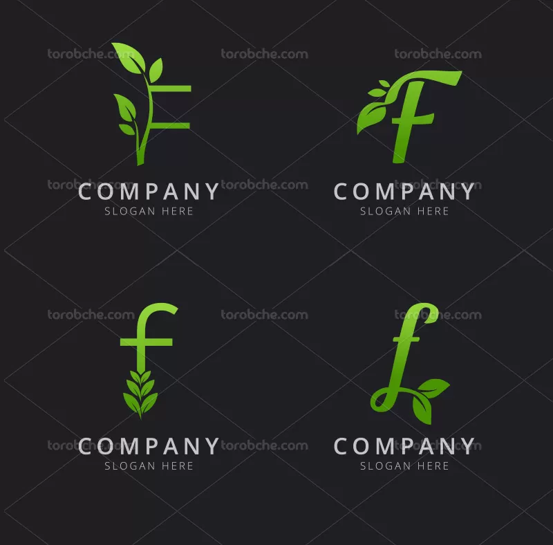 وکتور لوگو حرف F رنگی با کیفیت | گرافیک با طعم تربچه