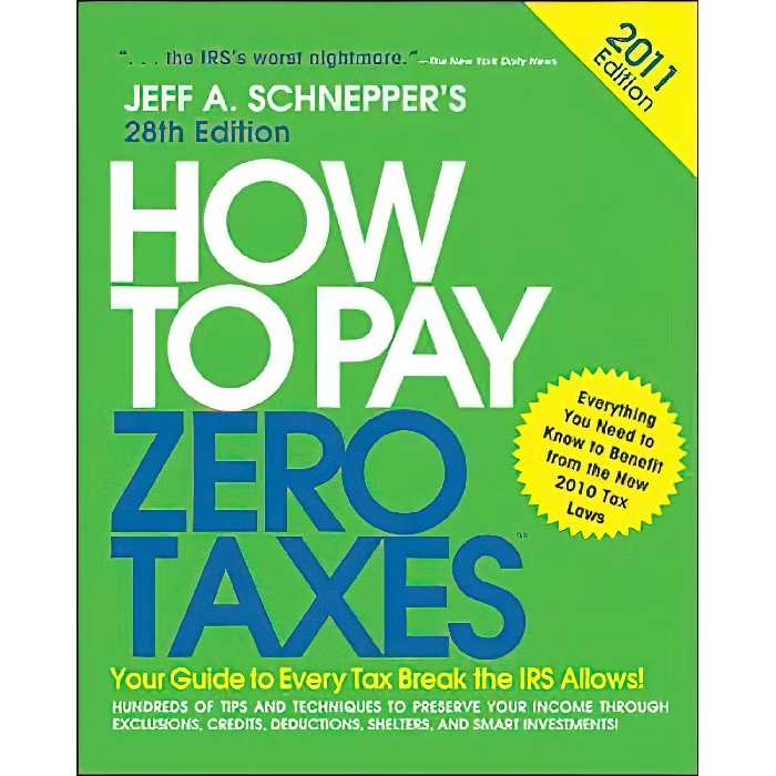 کتاب زبان اصلی How to Pay Zero Taxes  اثر Jeff Schnepper انتشارات McGrawHill