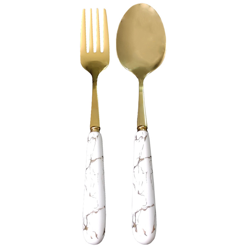 سرویس قاشق و چنگال غذاخوری 12پارچه مدل ماربل