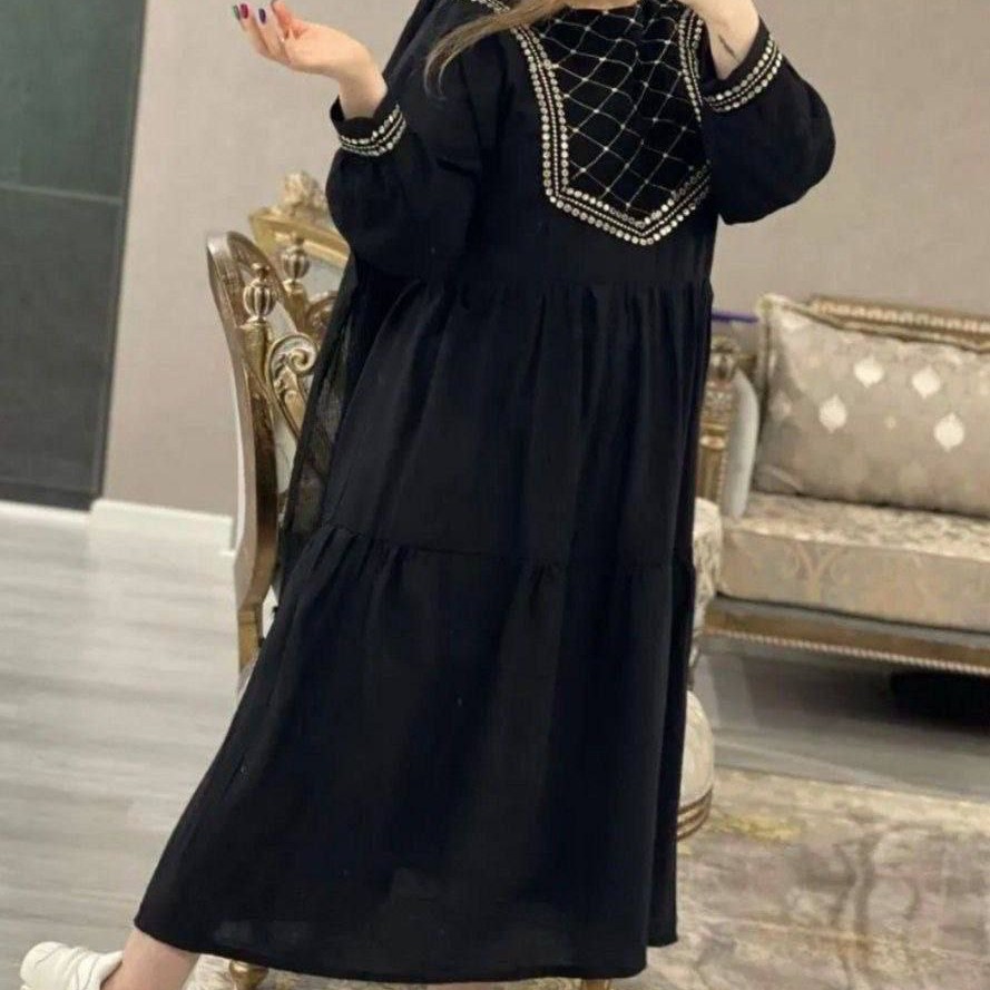 ماکسی سه چین پرنسس رنگ مشکی