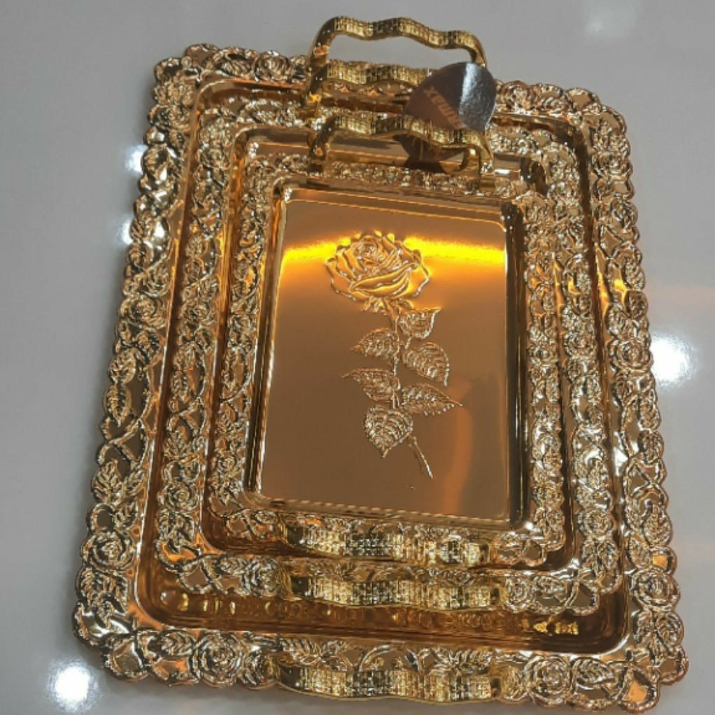 سینی طلایی سه تیکه