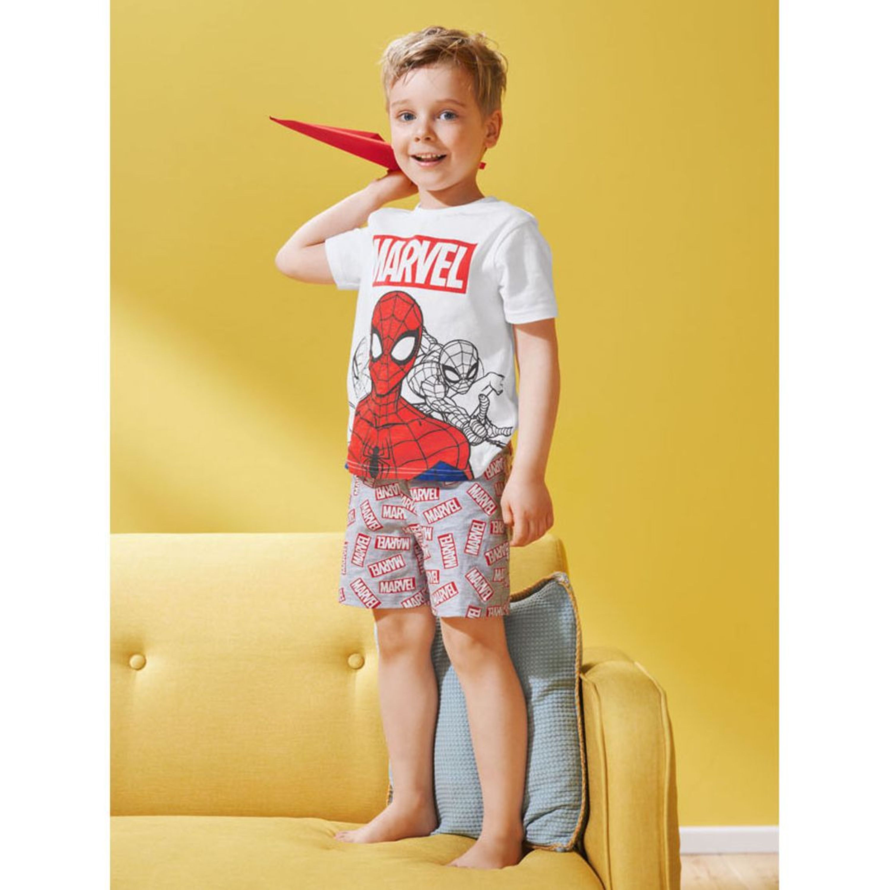 تیشرت و شلوارک طرح مرد عنکبوتی 4-6 سال.110-116