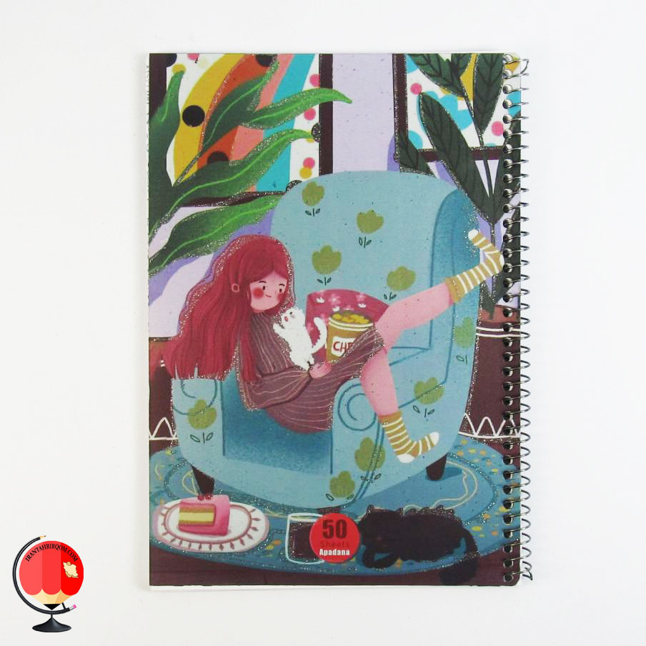 دفتر مشق 50 برگ سیمی طرح آرامش آپادانا