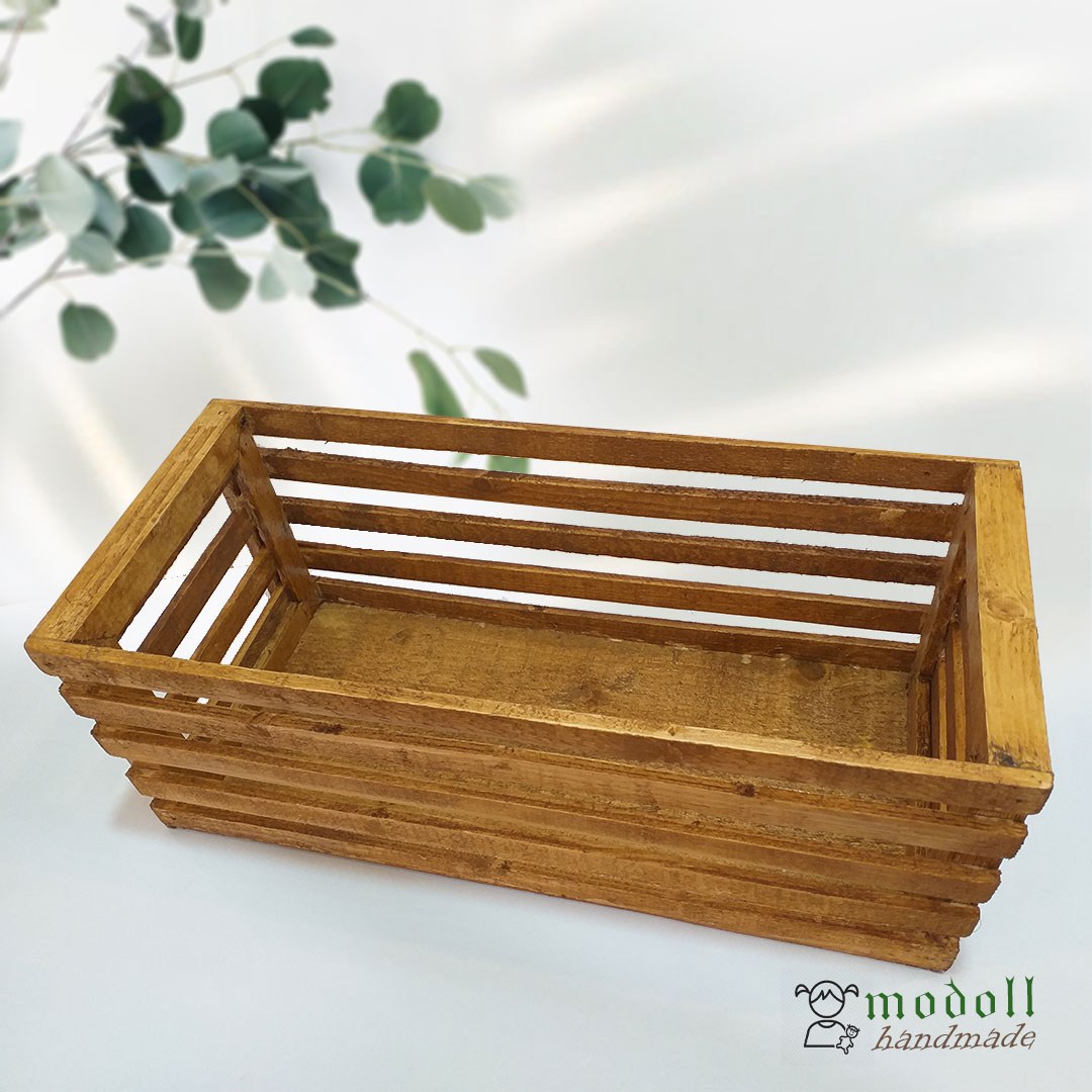 ارگانایزر کنار گازی و باکس هدیه چوبی تمام نراد دست ساز سایز بزرگ فندقی کد 05