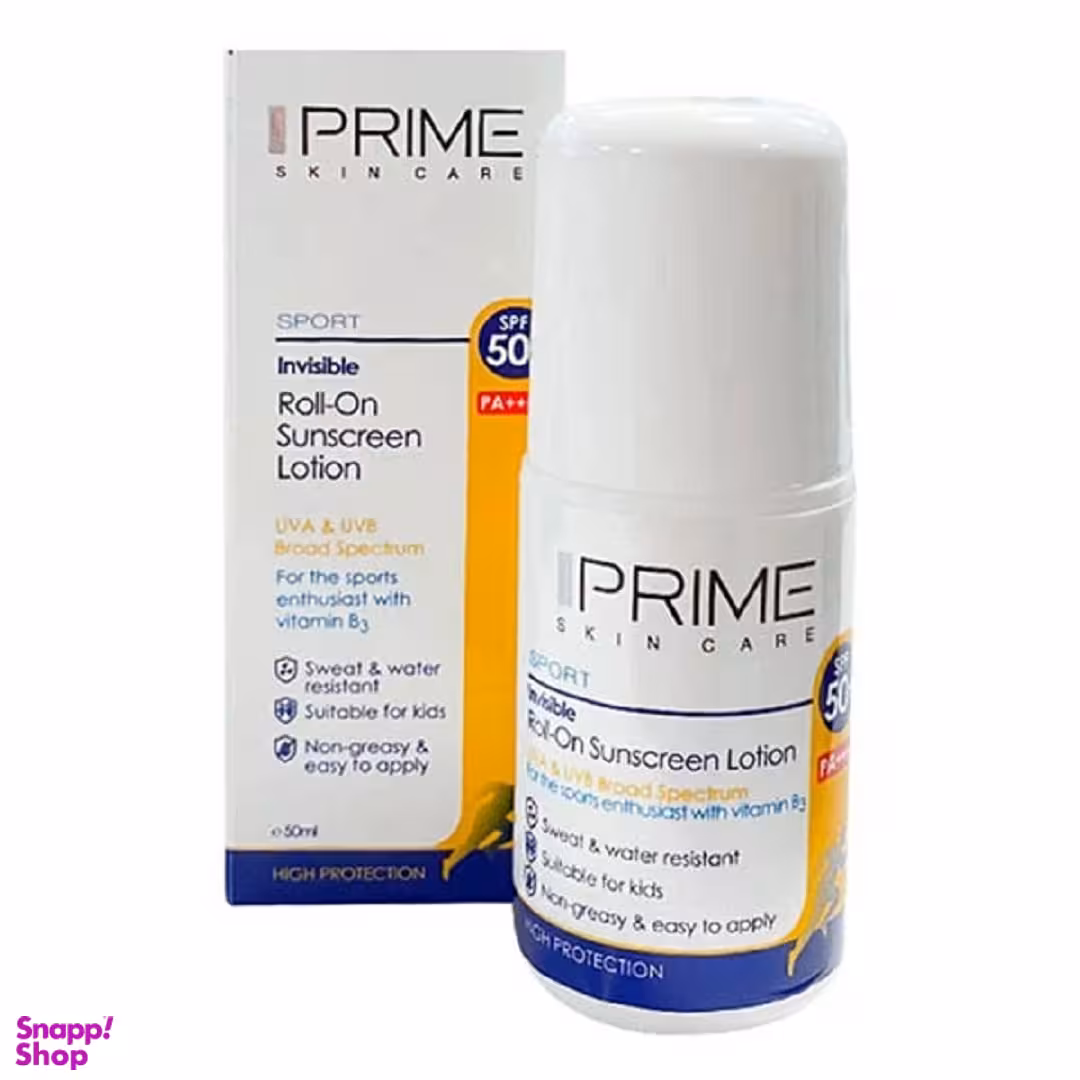 رول ضد آفتاب پریم مدل Spoert Invisible Roll-On حجم 50 میلی لیتر