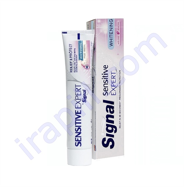 خمیر دندان سیگنال سری Sensitive Expert مدل Whitening حجم 100 میلی لیتر