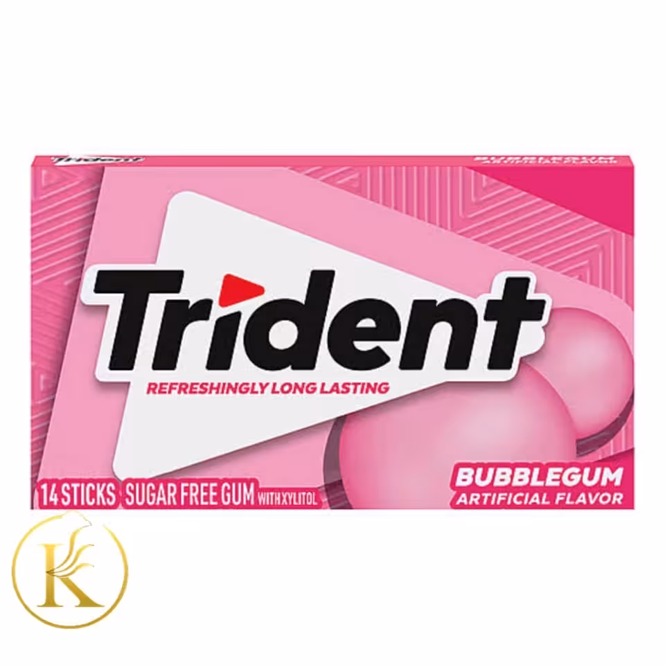 آدامس تریدنت بادکنکی بدون شکر trident ( بسته ی 14 عددی)