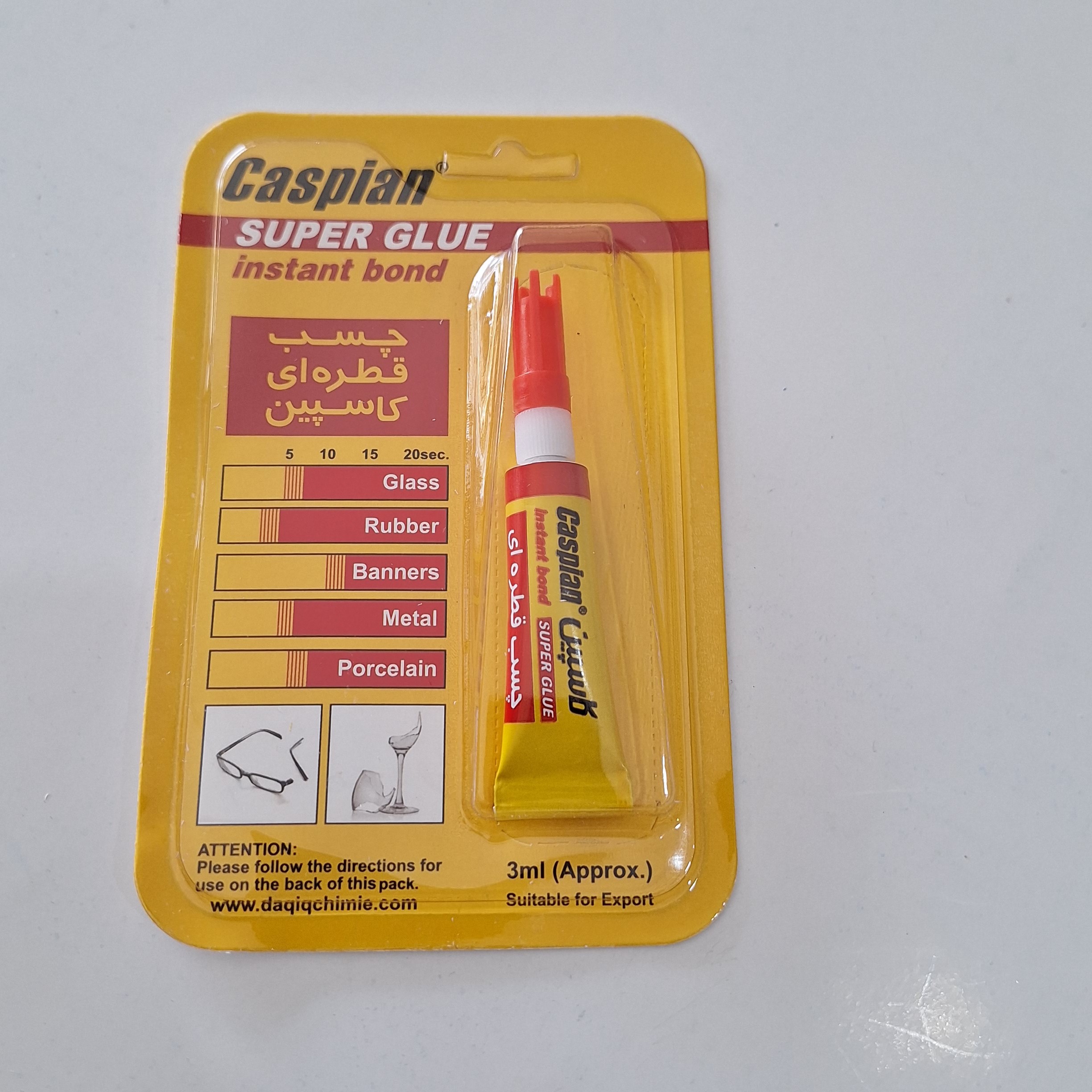 چسب قطره ای کاسپین 3 میلی لیتری