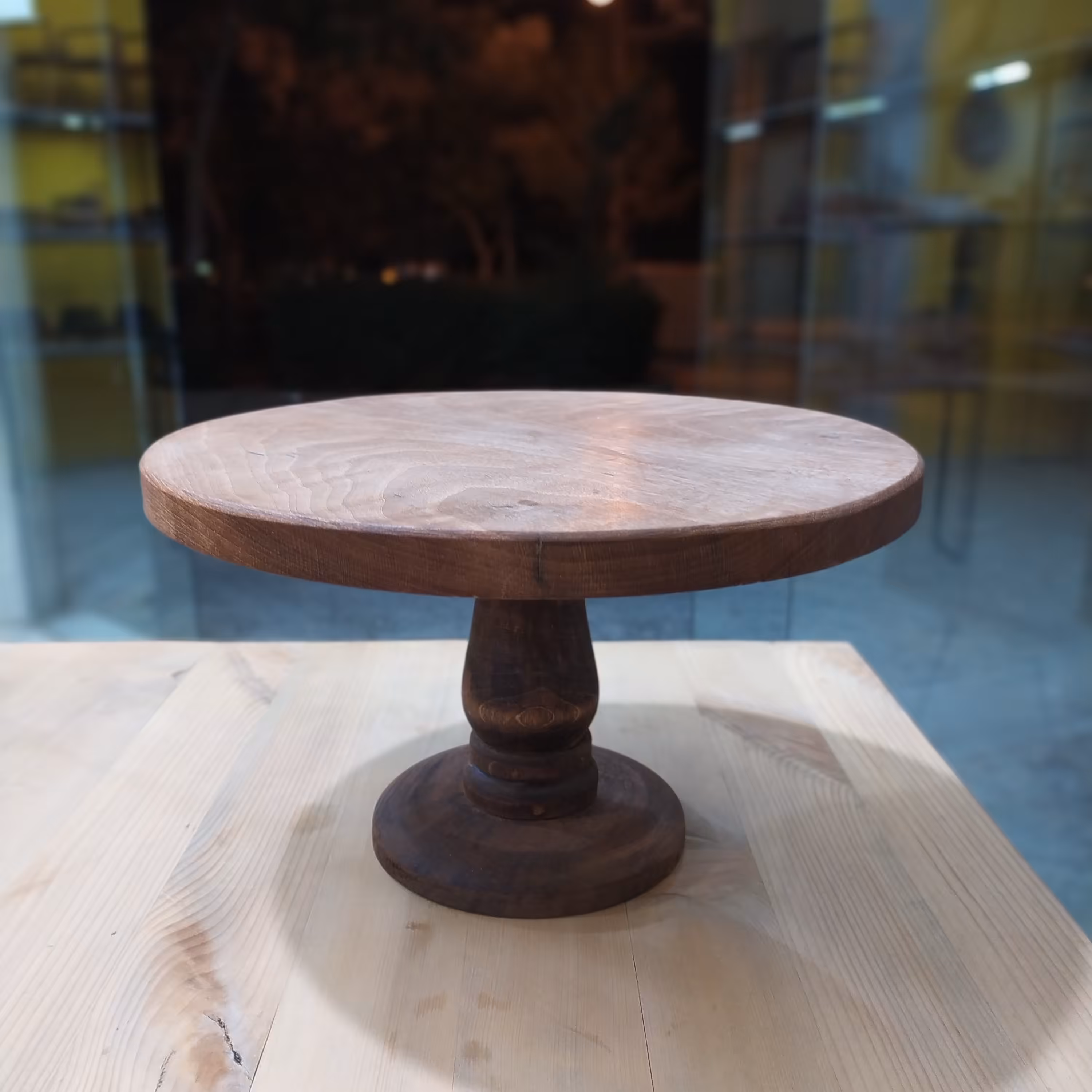 پایه کیک چوبی کیفیت درجه یک چوب گردو 