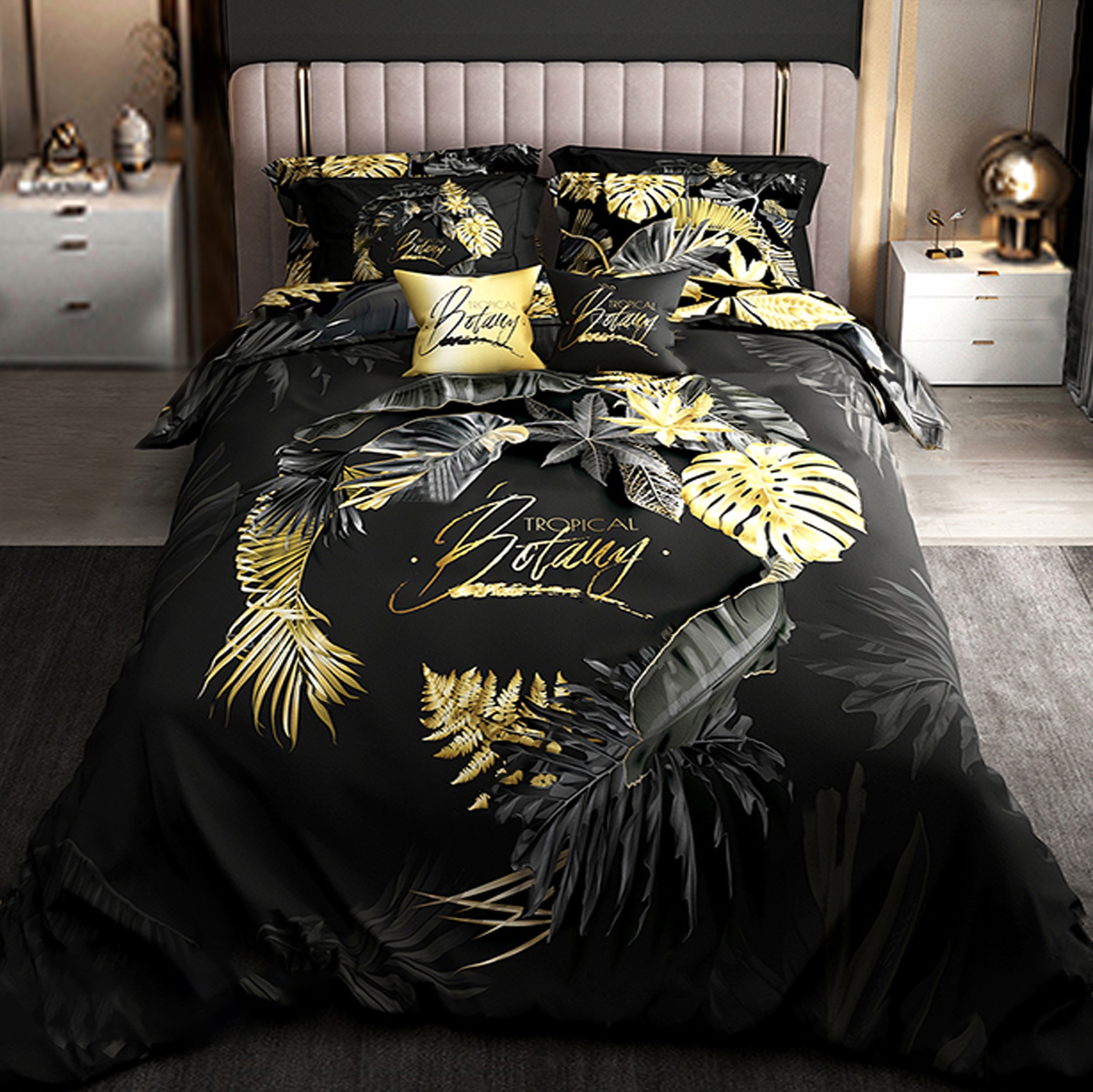 سرویس خواب پارلاک کد 25 مدل گل درشت دو نفره 8 تکه