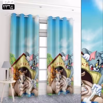 پرده تصویری طرح تام و جری