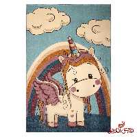 فرش ساوین طرح تک شاخ آبی